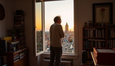 AI-generated film still from Me-Me exploring identity and unlived destinies in Milan